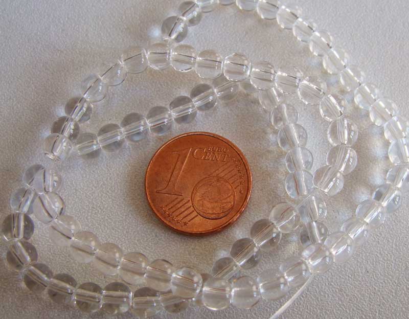 perle verre simple 4.5mm transparent