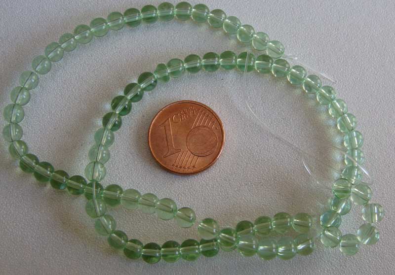perle verre simple 4.5mm vert