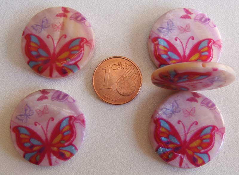 perle disque 25mm papillon pn11