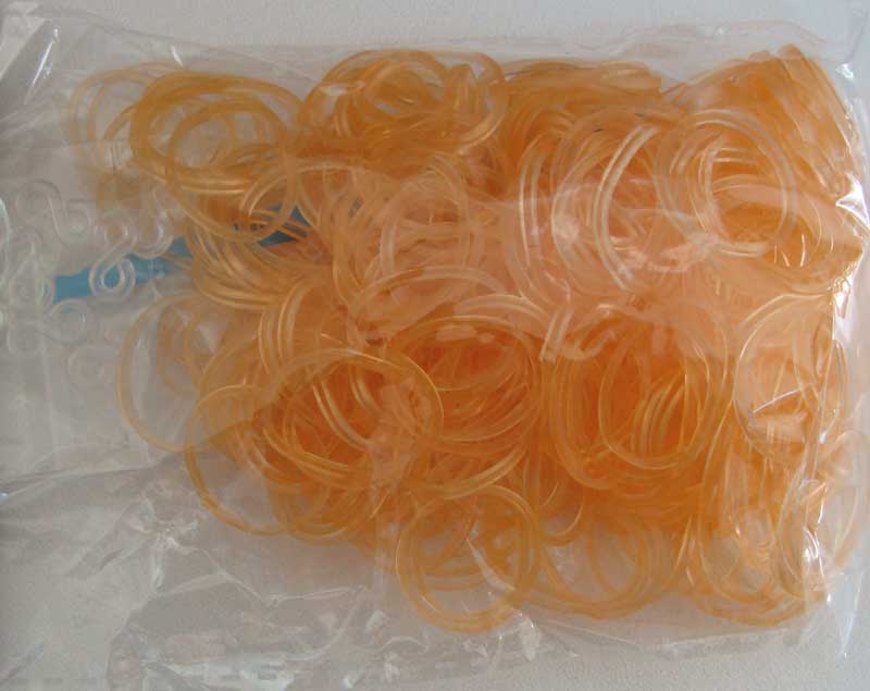 elastique bracelet loom orange