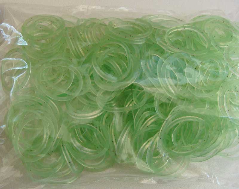 elastique bracelet loom vert fonce