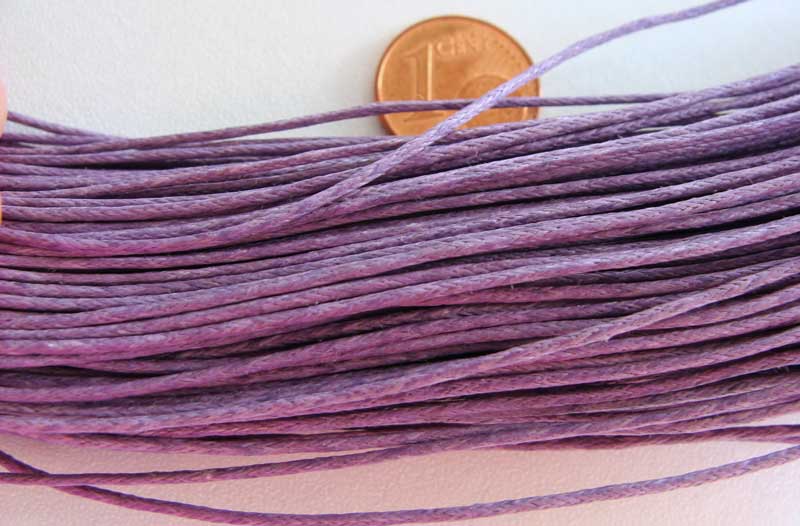 echeveau 1mm coton cire violet