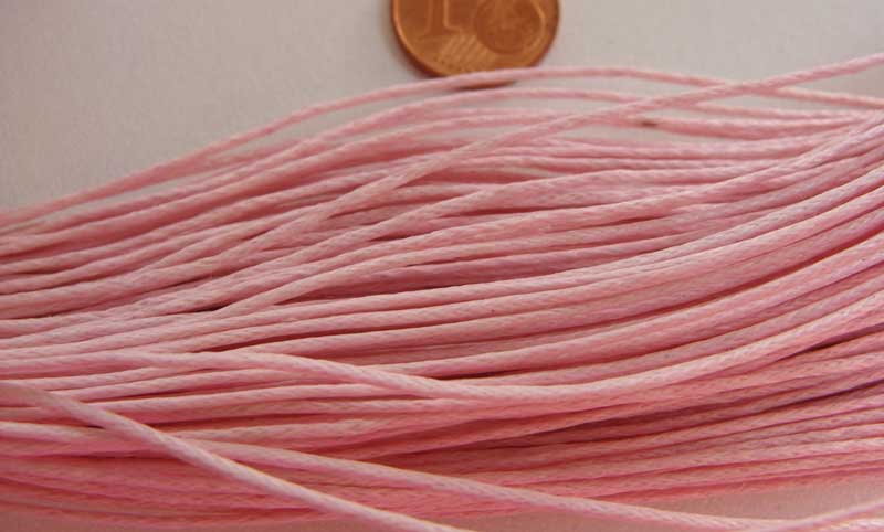 echeveau 1mm coton cire rose