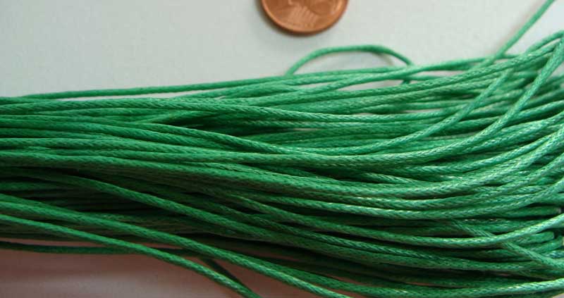 echeveau 1mm coton cire vert