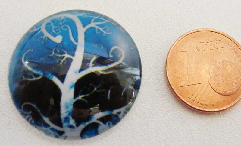 cabochon arbre hiver cab10