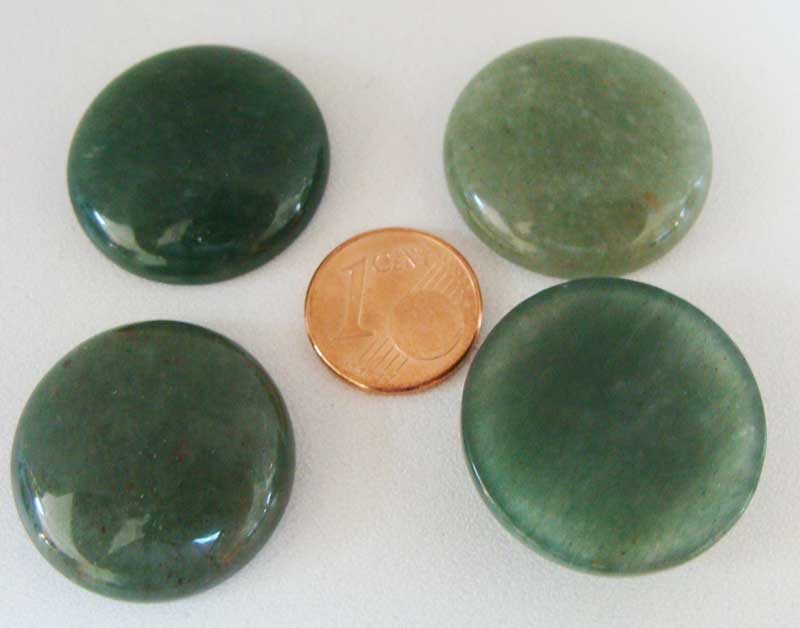 cabochon pierre vert cab22