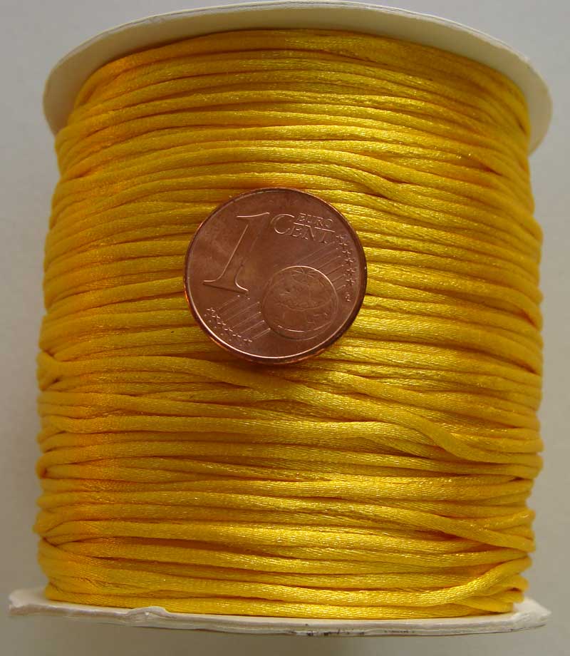 queue de souris 1mm jaune bouton or cordon