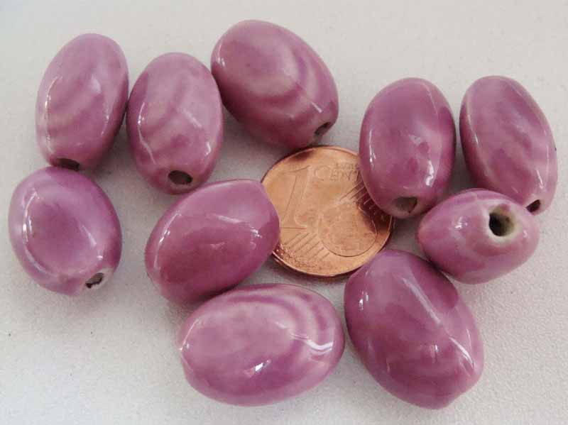 perle ovale porcelaine mauve por-46