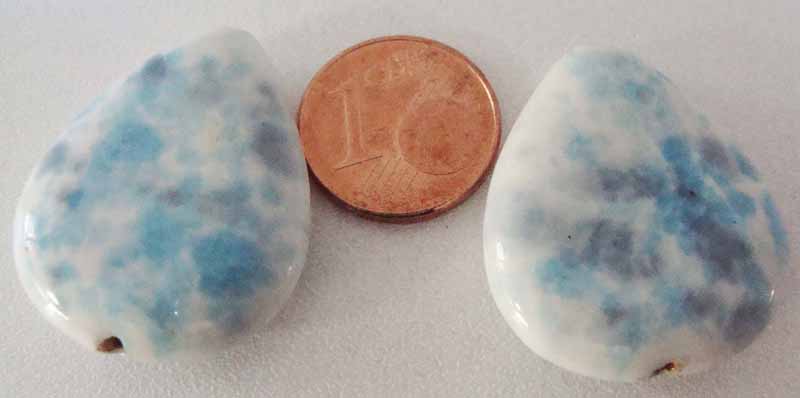 perle porcelaine mediator bleu por-72
