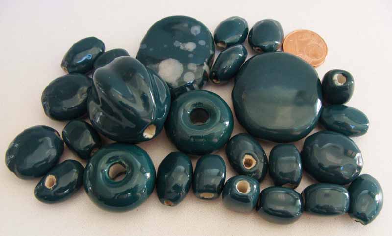 perle porcelaine mix noir por-lot32