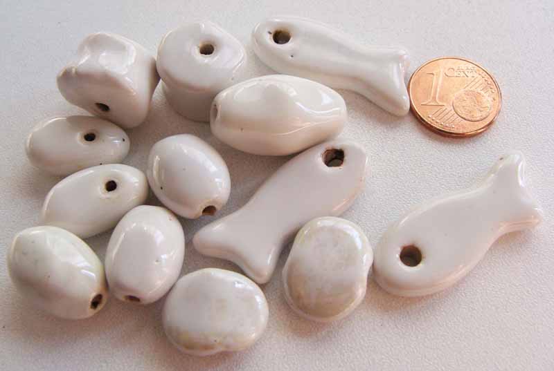 perle porcelaine blanc mix por-lot47