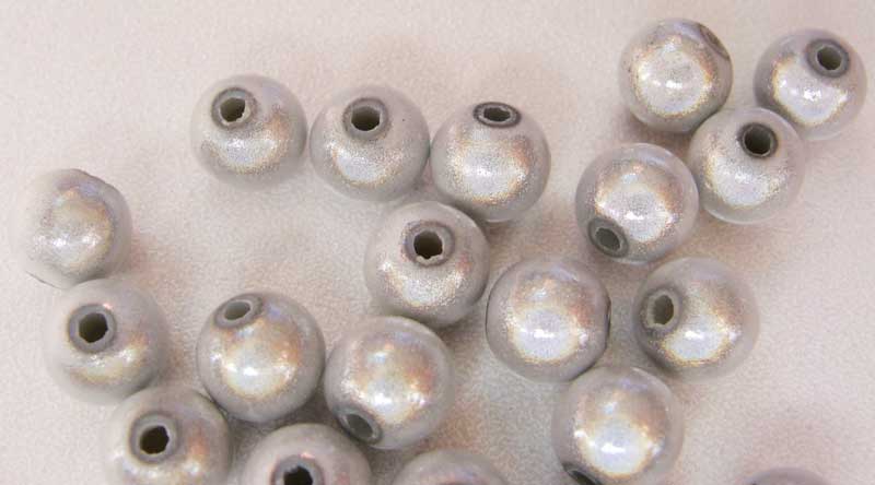perles miracle 8mm blanc gris