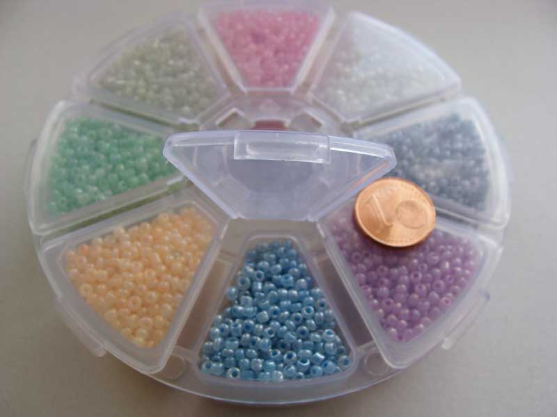 rocaille perle 2mm pastel