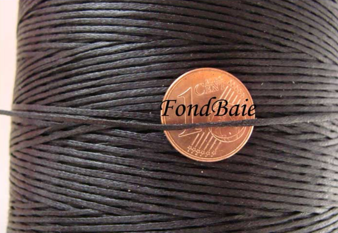 fil coton plat noir bobine p1