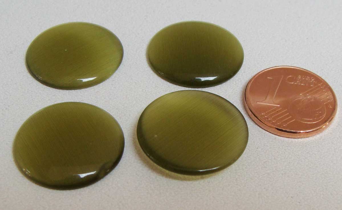 cabochon vert olive 18mm