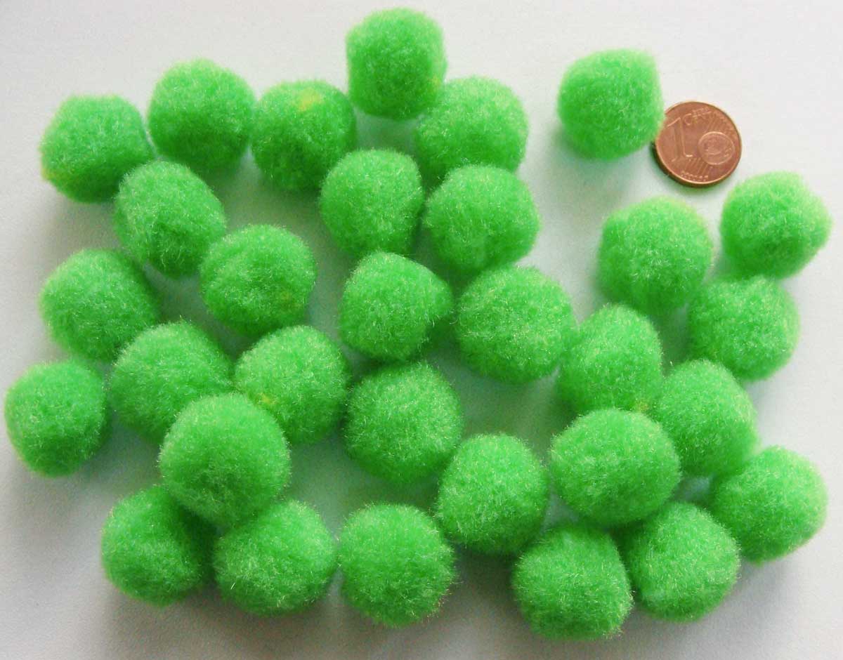 pompon vert clair 20mm