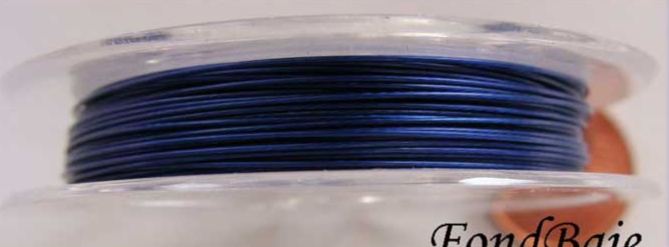 fil cable 0.38mm bleu marine bobine 50m