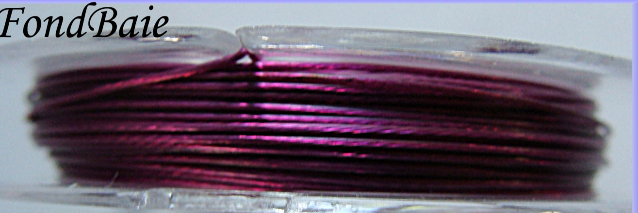 fil cable 0.38mm violet fonce bobine 50m