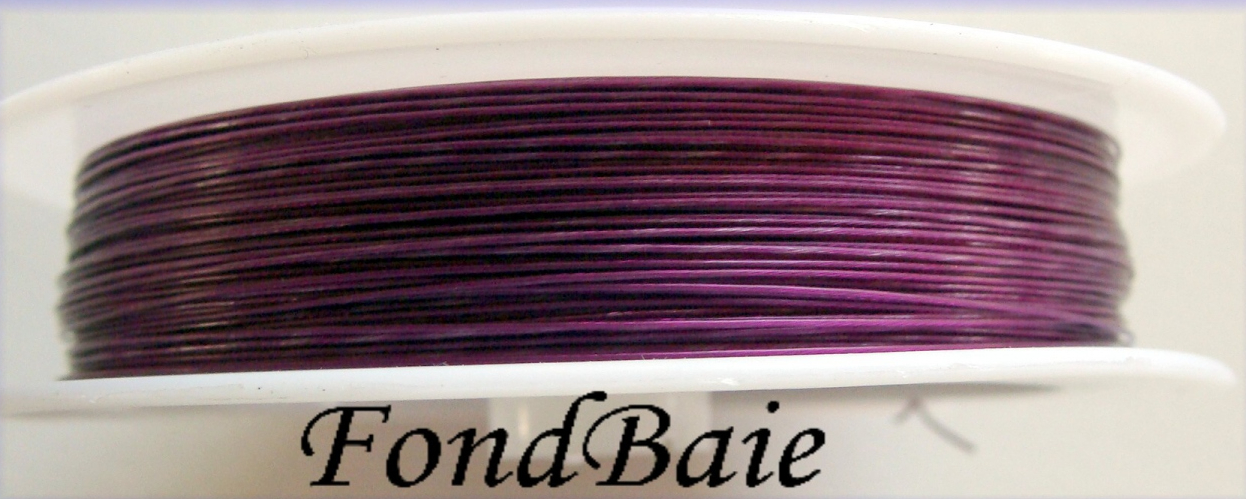 fil cable 0.45mm violet bobine 50m