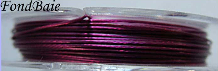fil cable 0.45mm violet fonce bobine 50m