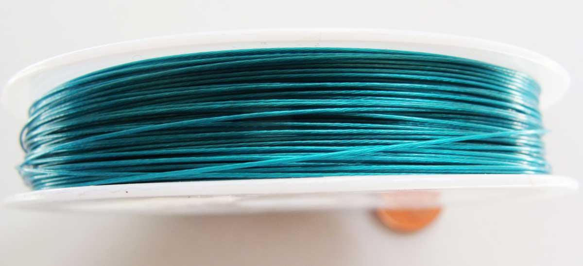 fil cable 00.45mm bleu vert bobine 50m