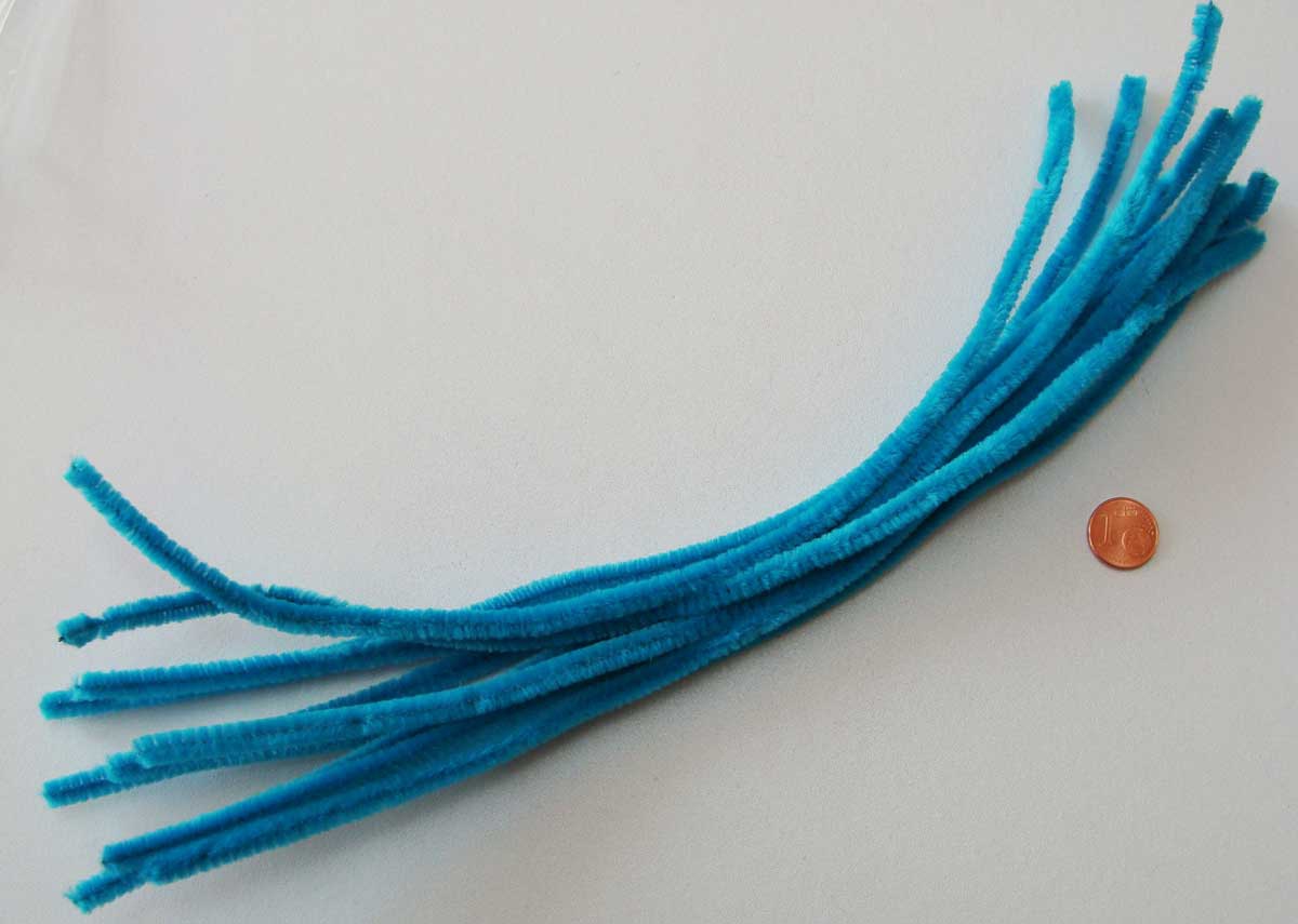 chenille bleu azur cure-pipe