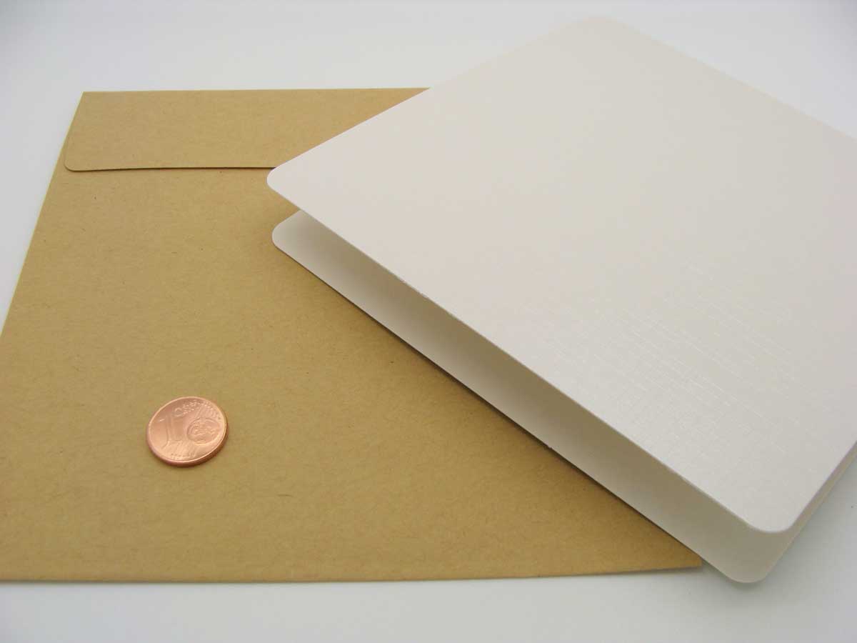 carte lettre beige 132x132mm