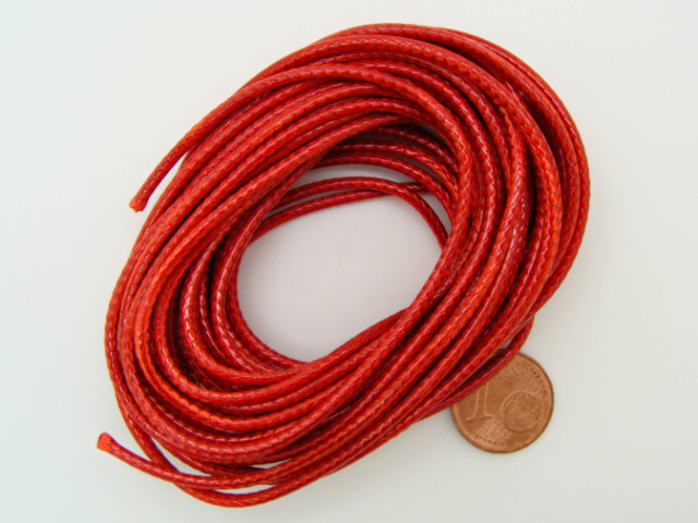 fil polyester 2mm rouge cire 650