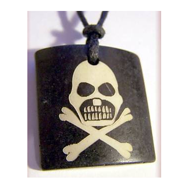TETE DE MORT pendentif métal avec cordon réglable tête de mort