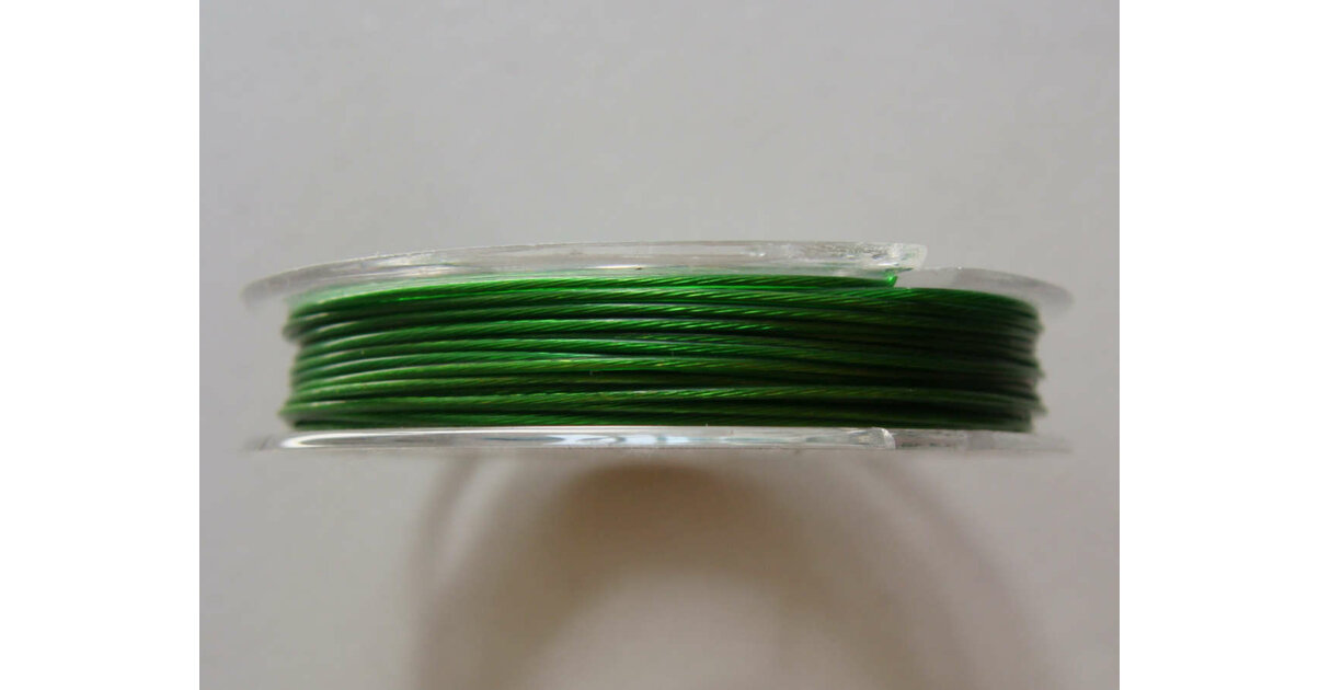 Bobine De Fil Métal Cablé Vert Impérial 0.38mm - Environ 100 Mètres - Réf 4558550021 - Neuf