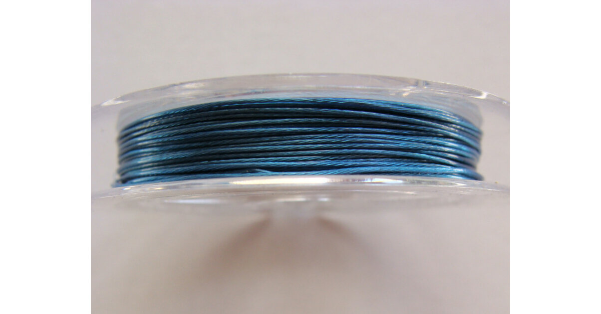 Bobine Fil Métal Cablé 0.38mm - 70 Mètres, Bleu Turquoise, EAN 4558550027931, France