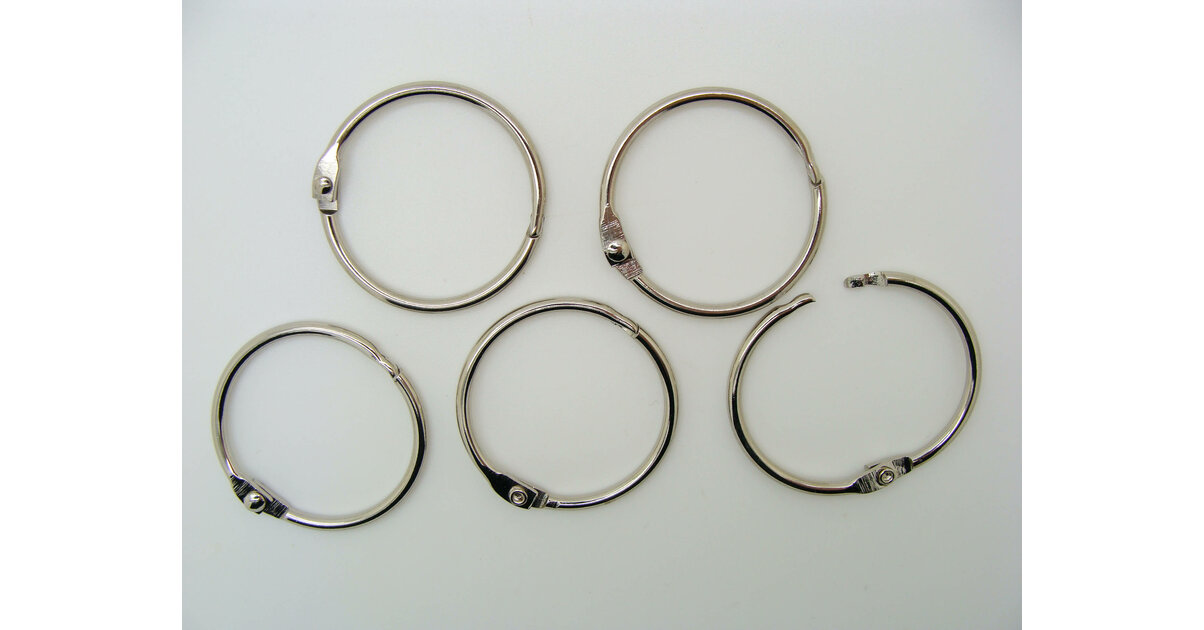 10 Anneaux Métalliques Articulés 40x35mm - Pour Reliure, Scrapbooking, Cartes, DIY - 3