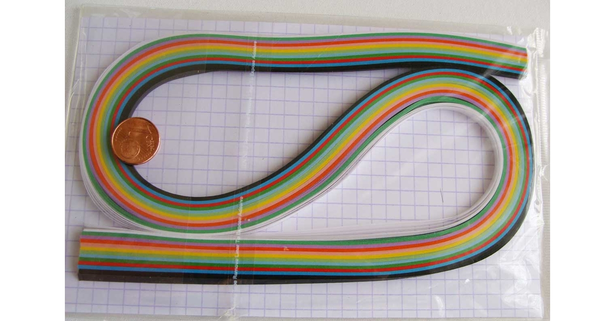 Lot De 6 Bandes Dégradées Pour Paperolles (quilling) - 120 Bandes - 53,3 Cm X 10 Mm - Multicolores