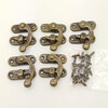 fermoir crochet bronze boite avec vis 8mm metal