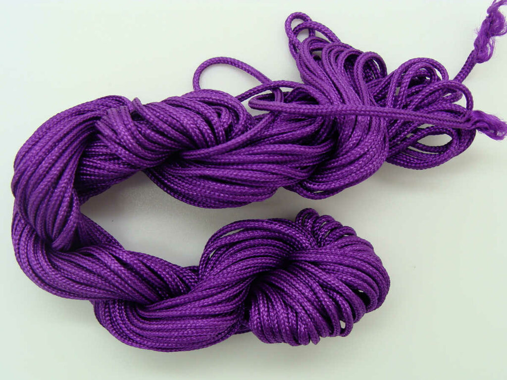Fil élastique Nylon 1mm Violet - 26 Mètres Env. - Neuf Pour Tissage, Création