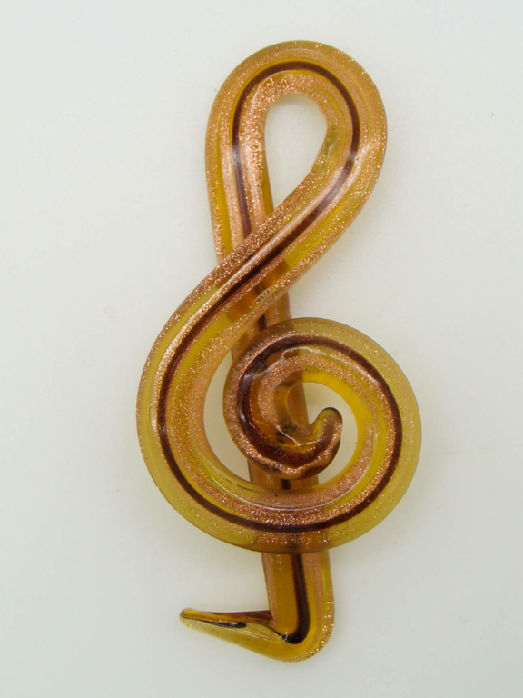 Pendentif Musique Clé De Sol – Plaqué Or Jaune – Bijou Solfège – Tata Gisèle