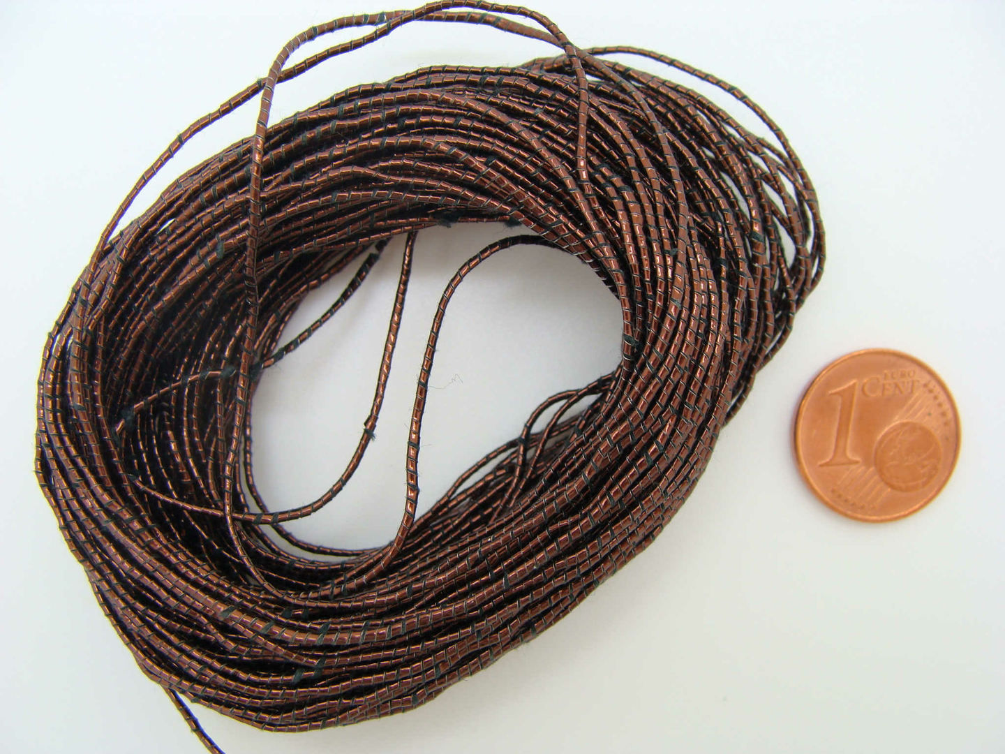 Fil Fantaisie 0,8mm MARRON FONCE par 10m Fils Divers FondBaie