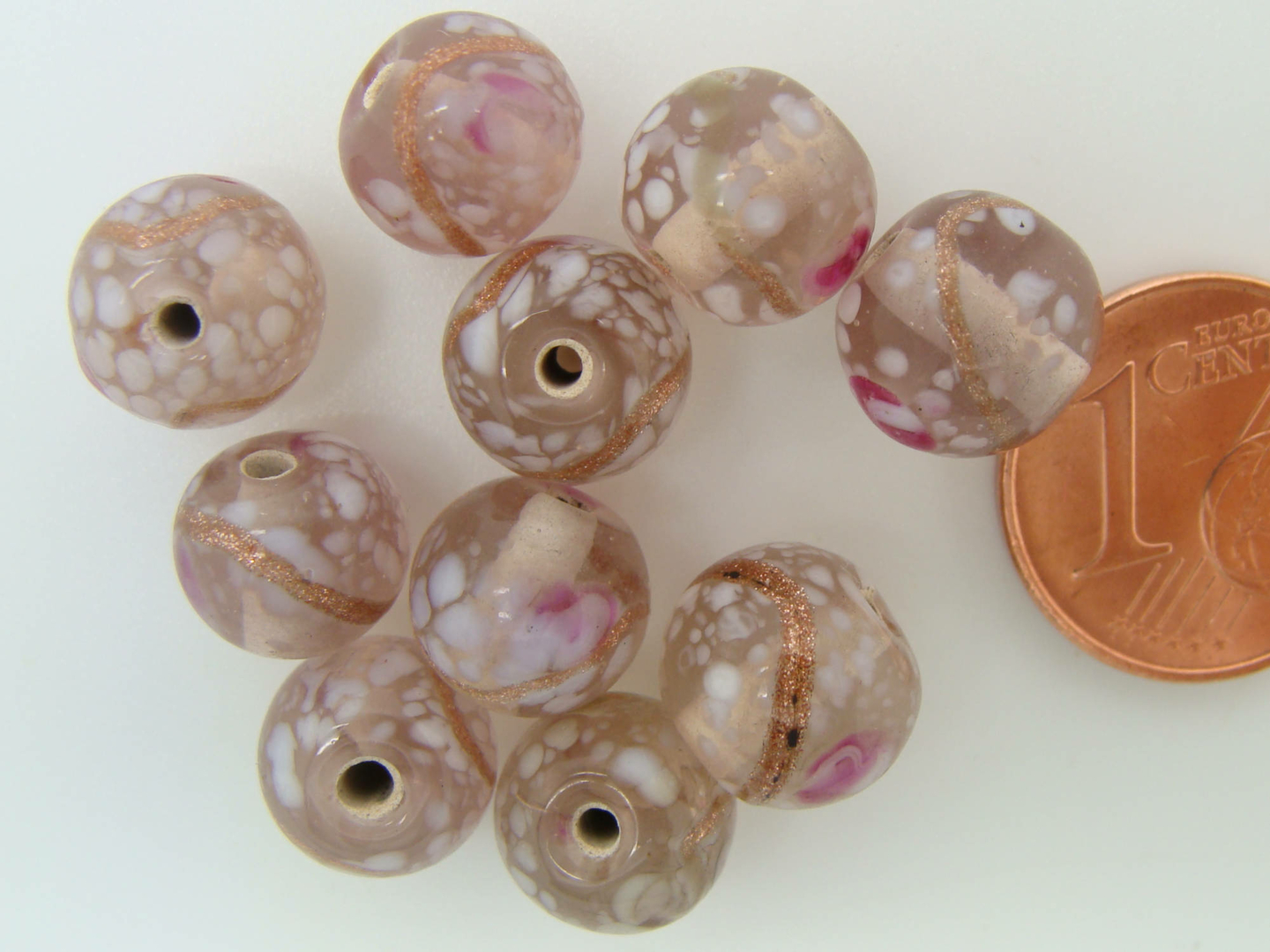 Boîte Tube De 96 Perles Gütermann En Verre Mat Givré – Rondes 6 Mm – Mauve