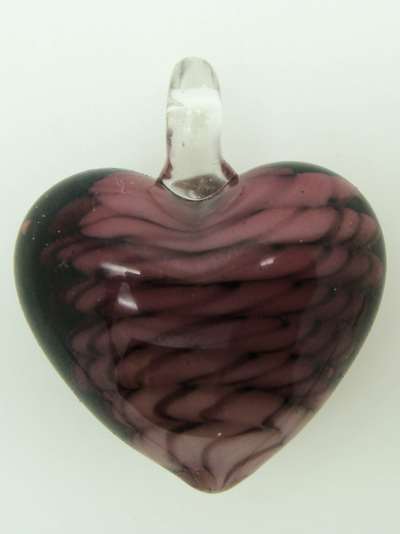 Pendentif Cœur En Verre Noir Et Doré - Collier Fantaisie - Neuf Sans Boîte