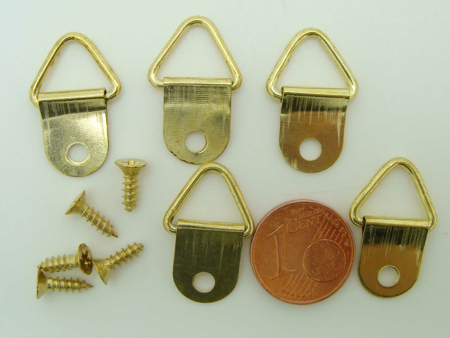 Languettes Crochets cadres attaches suspensions métal doré + vis par 5 pcs  - Crochet Cadre - FondBaie