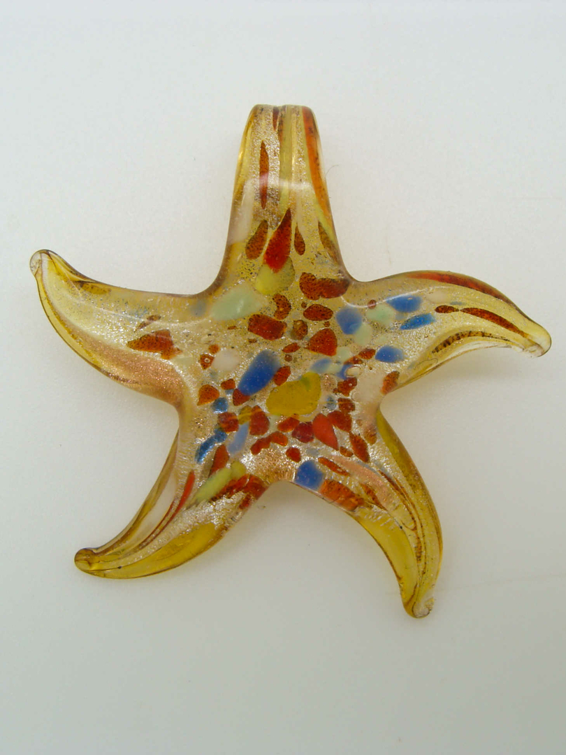 Pendentif étoile doré fil carré