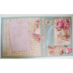 12 cartes bloc scrapbooking romantique vintage