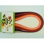 bande papier quilling orange marron mix13