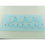 gabarit quilling plaque dome bleu