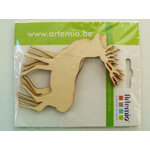 support bois a decorer cerf animal artemio
