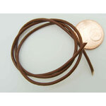 cordon cuir 15mm marron fonce