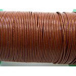cuir cordon lacet 15mm marron fonce