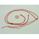 collier 1 noeud coulissant nylon rouge