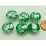 perle verre galet vert PV32