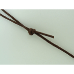 collier noeud coulissant marron